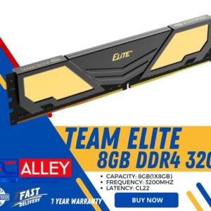 Team Elite Plus 8GB 3200Mhz w/ Black Gold Heatsink (1x8)